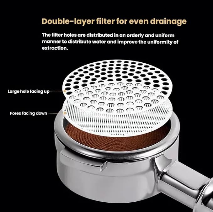53.0mm Espresso Puck Screen-Food-Grade 316 Stainless Steel, 0.8mm Thickness, Reusable Filter for Espresso Portafilter-Compatible with Puck Screen 54mm Breville & Breville Coffee Accessories