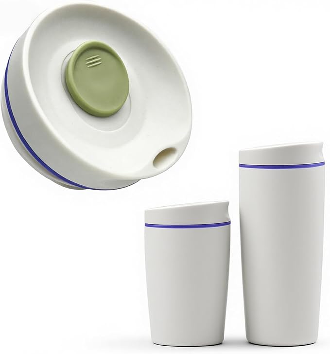 Replacement Slider Lid for Owala SmoothSip 20oz & 12oz, Top Cover Compatible with Owala 24oz Coffee Tumbler, Coffee Travel Mugs Leakproof Accessories, BPA-Free (White)