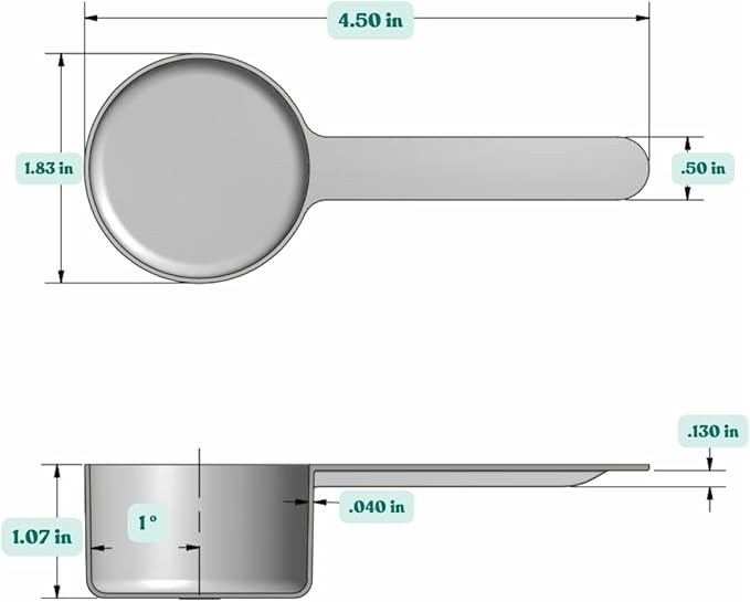 Supplement and Supply 8 Tsp (39 mL | 1.32 Oz.) Long Handle Scoop for Coffee, Protein Powder, Pet Food, Spices, Grains, Dry Goods – Food-Grade BPA-Free Plastic Measuring Spoon (Pack of 25)