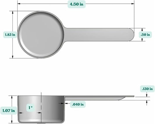Supplement and Supply 8 Tsp (39 mL | 1.32 Oz.) Long Handle Scoop for Coffee, Protein Powder, Pet Food, Spices, Grains, Dry Goods – Food-Grade BPA-Free Plastic Measuring Spoon (Pack of 25)