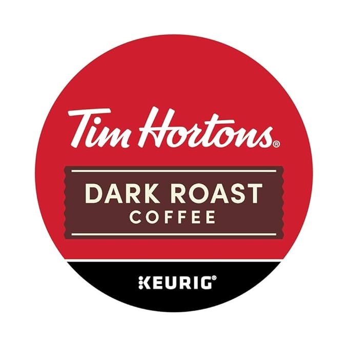 Tim Hortons Dark Roast Coffee, Single-Serve K-Cup Pods Compatible with Keurig Brewers, 24ct K-Cups