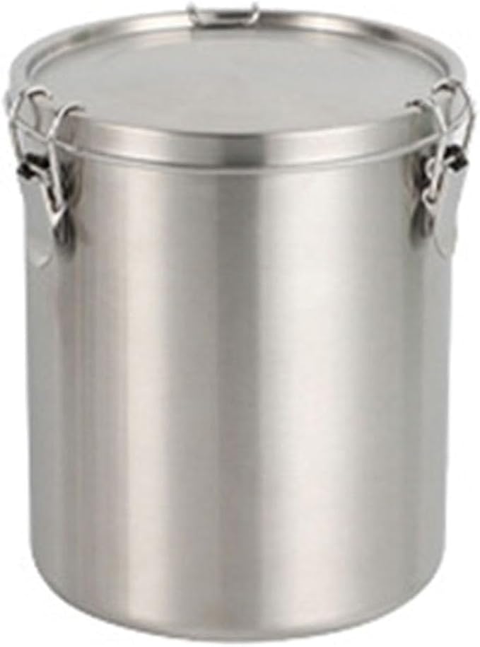 Stainless Steel Airtight Canister, Food Storage Canisters With Airtight Lid Locking Clamp, Stainless Steel Vacuum Sealed Grain Barrels For Coffee Bean Storage(520ml)