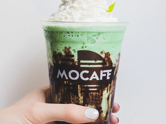 MOCAFE Peppermint Mocha Frappe Mix, Blended Iced Coffee Powder, Chocolate Mint Drinks 3lb Bulk Bag