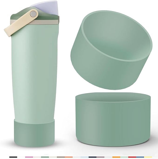 2 Pcs Silicone Boot for Owala 40oz & 30oz FreeSip Sway Tumblers, Protective Bottom Bumper Anti-Slip Sleeve Accessories for FreeSip Sway Water Bottles, Dishwasher Safe and BPA Free
