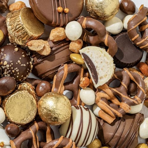 Holiday Chocolate Gift Basket- Nut and Candy Gift Box for Men, Women, Families, Corporate- Bonnie and Pop