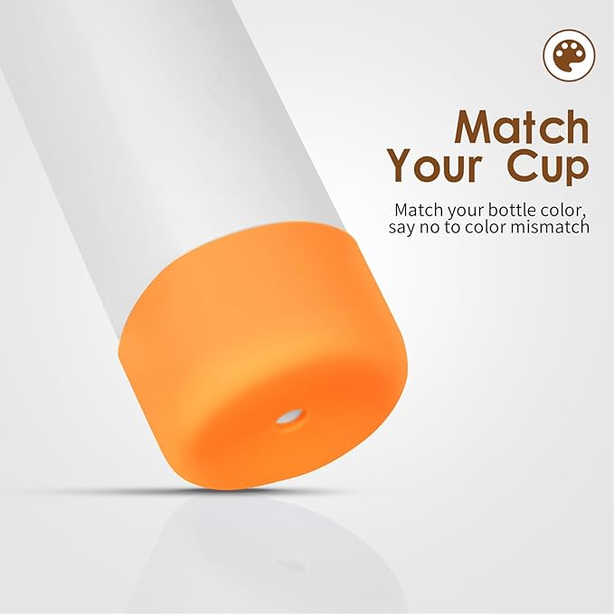 2PCS Silicone Water Bottle Boot, Compatible with Owala 24oz 32oz 40oz, Protective Anti-Scratch & Anti-Dent No Noise Sleeve Cover for FreeSip/Twist/Flip Water Bottles (Citrus Crush, 24oz)