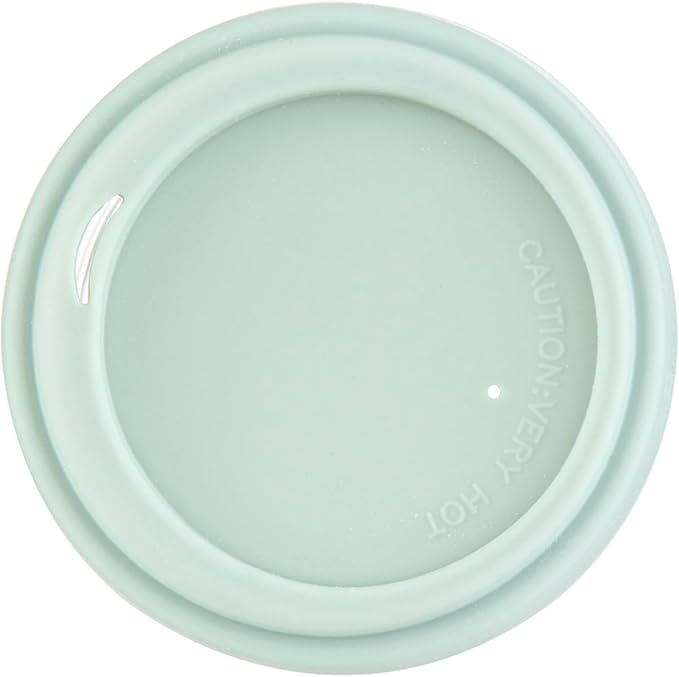 Restaurantware Glass Travel Mug 1 Count 14 Ounce Double Wall Borosilicate Reusable Coffee Cup, Spill-Resistant Mint Green Silicone Lid, Clear Drinkware Mug for Hot and Cold Beverages