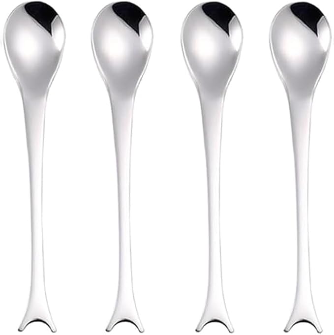 Small Dessert Spoons,Coffee Spoons,Espresso Ice Cream Spoon,Stainless Steel spoon,5.5 Inches,4 Pieces.