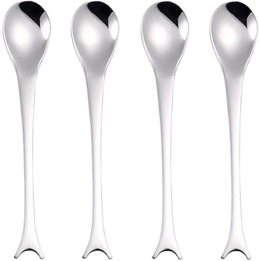 Small Dessert Spoons,Coffee Spoons,Espresso Ice Cream Spoon,Stainless Steel spoon,5.5 Inches,4 Pieces.
