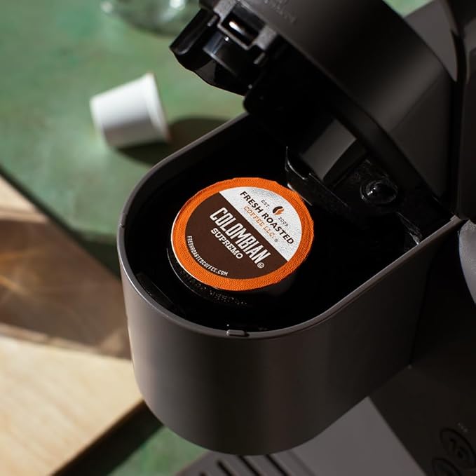 Fresh Roasted Coffee, 100% Colombian, Medium Roast, 96 Pods for K Cup Brewers