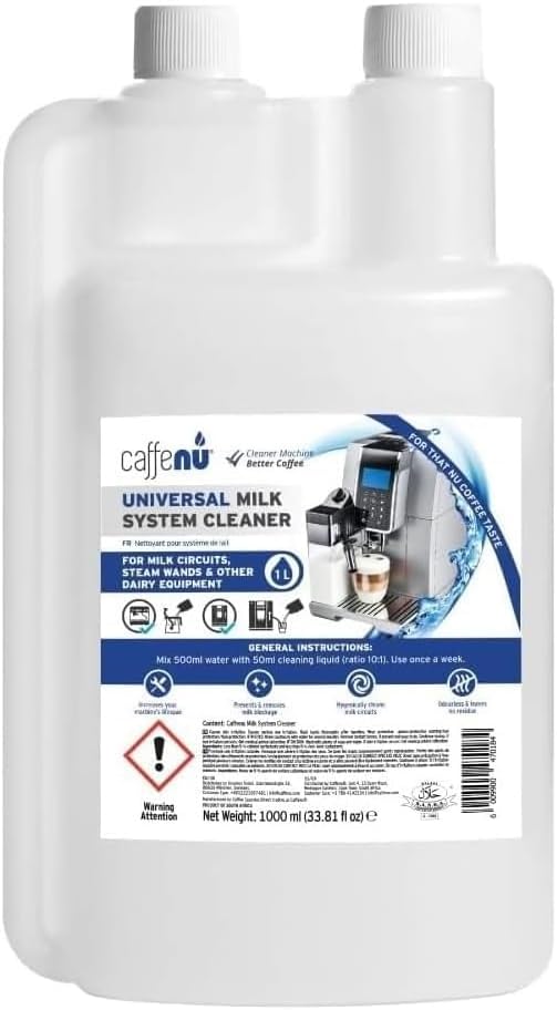 Caffenu Milk Frother Cleaner for Coffee Machines. Alkaline Up to 32 Cleans