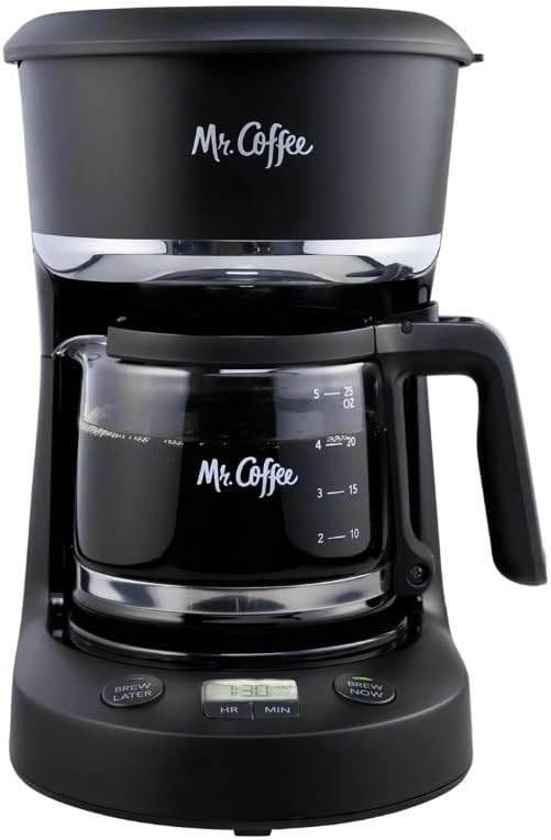 Mr. Coffee, 5-Cup Mini Brew Switch Coffee Maker, Black