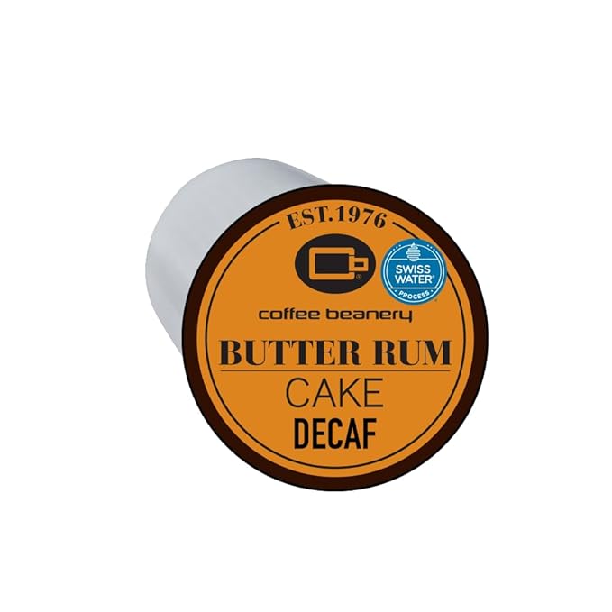 Butter Rum Cake Decaf Coffee Pods by Coffee Beanery | 192ct Bulk Flavored Decaf Coffee Pods Medium Roast Coffee Pods| 100% Specialty Arabica Coffee| Gourmet Coffee Pods