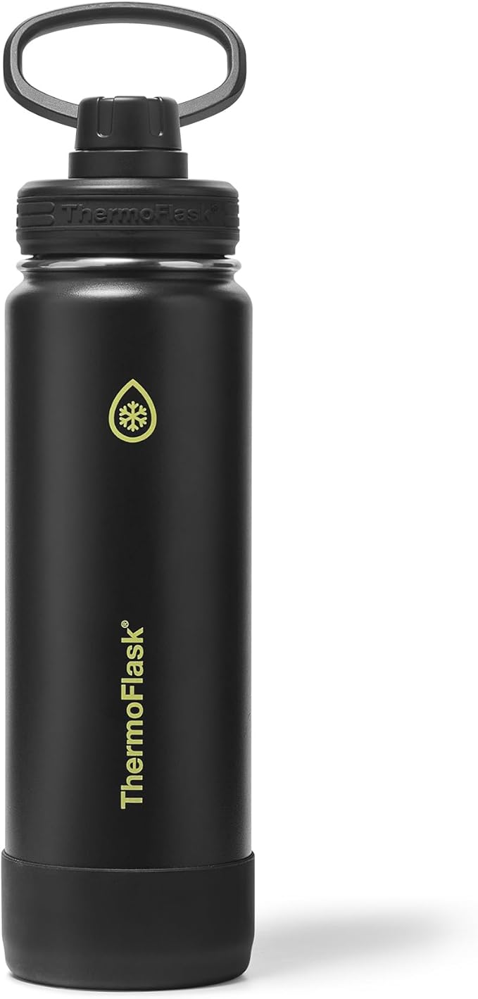 ThermoFlask 24 oz Double Wall Vacuum Insulated Stainless Steel Water Bottle with Spout Lid, Shadow Glow