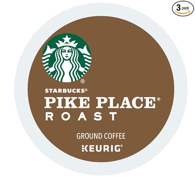 Starbucks Pike Place single serve capsules for Keurig K-Cup pod brewers, 24 Count (Pack of 3)