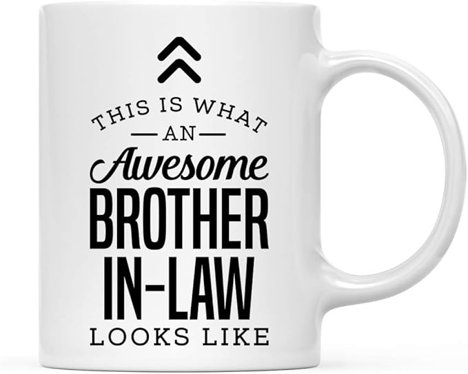 Andaz Press 11oz. Ceramic Coffee Tea Mug Thank You Gift, This is What an Awesome Brother-in-Law Looks Like, 1-Pack, Birthday Christmas Gift Ideas Coworker Him Her, Includes Gift Box