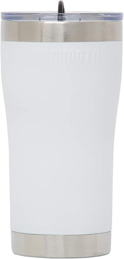 Mammoth Coolers Rover Tumbler MS20ROV-WHT Double Wall Vacuum Insulated Stainless Steel 20 oz, White