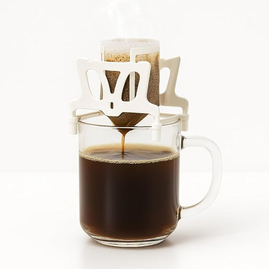 Foldable Drip Coffee Bag Stand – Portable Hanging Ear Filter Holder Bracket for Pour Over Brewing | Office, Home, Outdoor, Travel, Camping, Backpacking