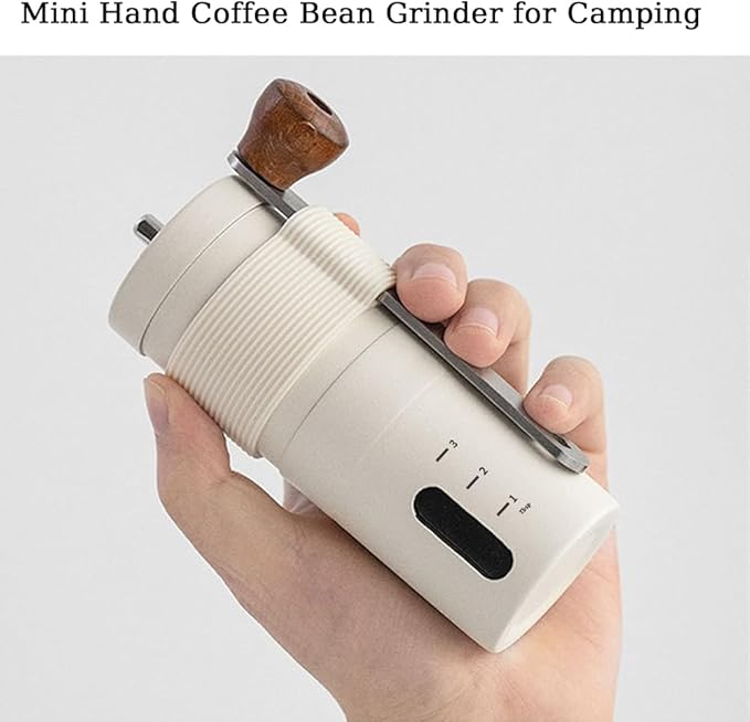 Manual Coffee Grinder for Home Use, 304 Stainless Steel Material, Adjustable Setting, with Hand Held Espresso Burr Ceramic for Travel Camping