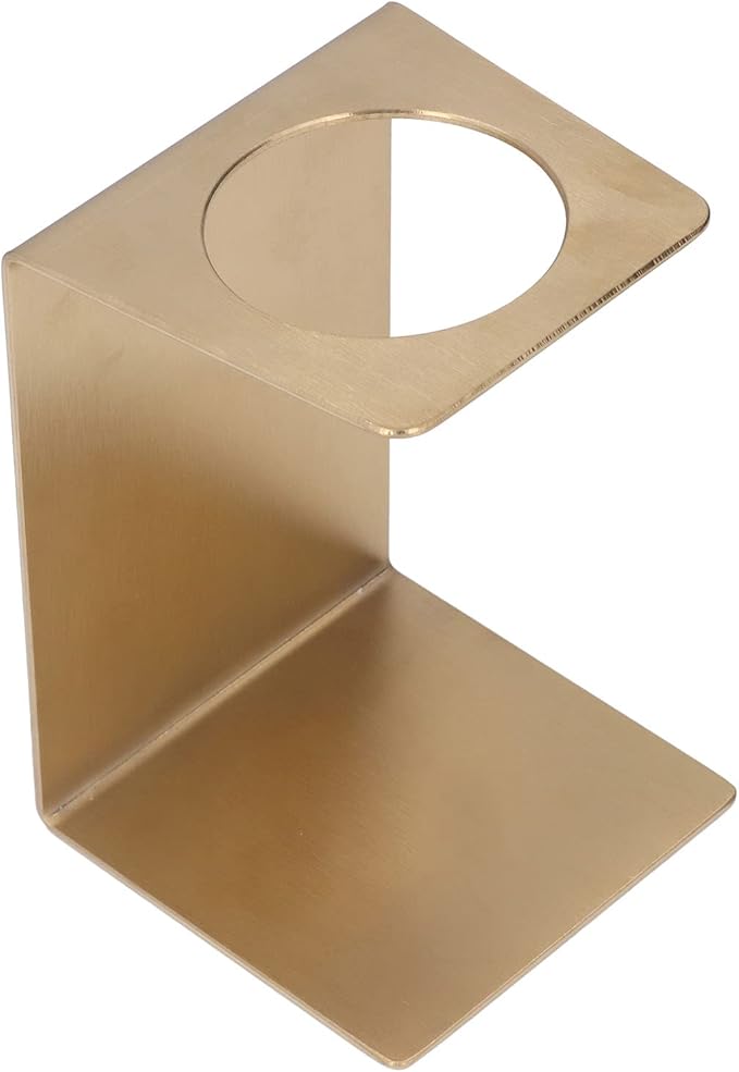 Pour over Coffee Dripper Stand, Samll Size Light Pour over Coffee Holder Stand Metal Reusable for Cafe Household (Gold)