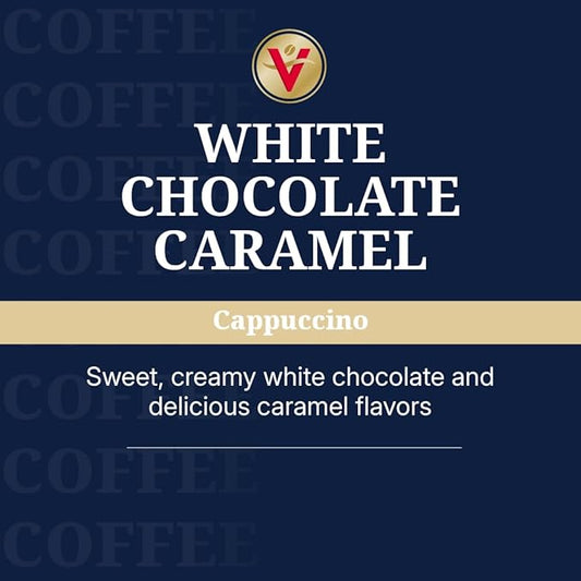 Victor Allen's Coffee White Chocolate Caramel Flavored Cappuccino,Serve Cups for Keurig K-Cup Brewers,42 Count (Pack of 2)