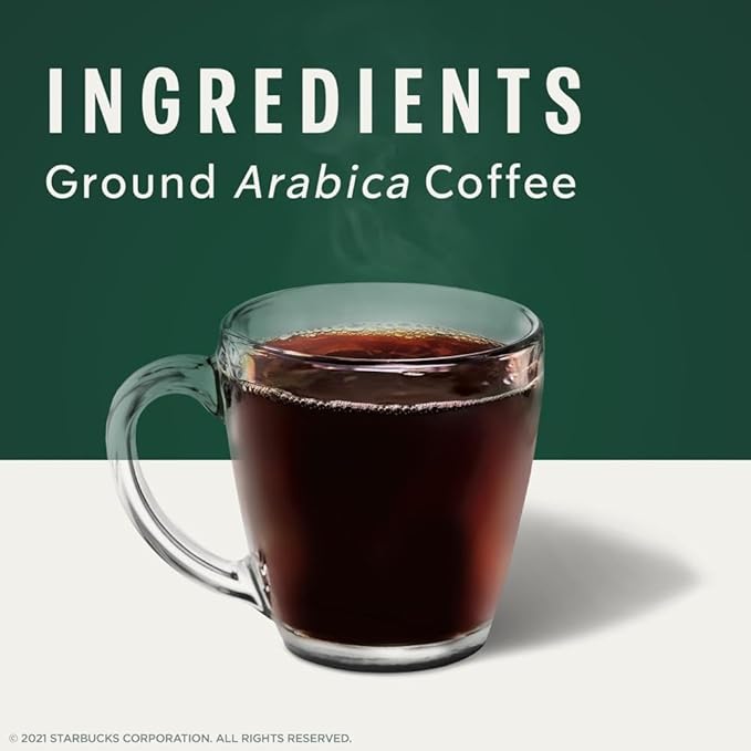 Starbucks Ground Coffee, Dark Roast Coffee, French Roast, 100% Arabica, 1 bag (28 oz) (Pack of 2)