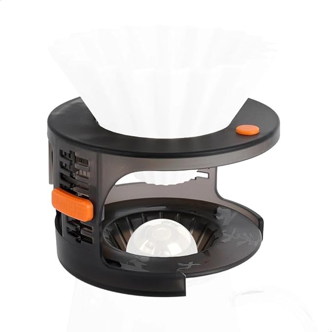 watchget Espresso Cooling Ball Stand & Detachable Pour Over Coffee Dripper Station Adjustable Height Portable Chilling Rock for Outdoor Camping, Black