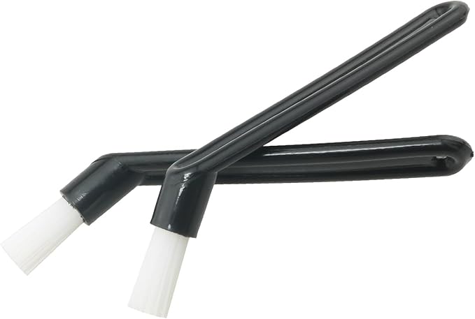 3PCS Coffee Machine Cleaning Brush Semi Automatic Bent Nylon Bristle Brush 25x10mm/0.98 x 0.39 inches Cleaning Brush Used for Coffee Grinders Milk Frothers Soy Milk Machines