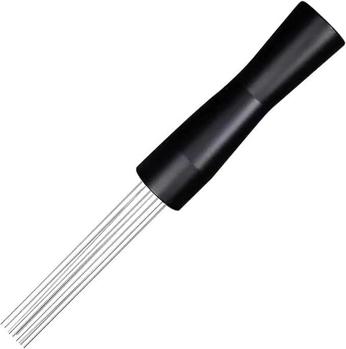 Espresso Coffee Stirrer, Coffee Stirring Tamper WDT Distribution Tool, Needle Type Distributor Hand Stirrer Tool (Black）