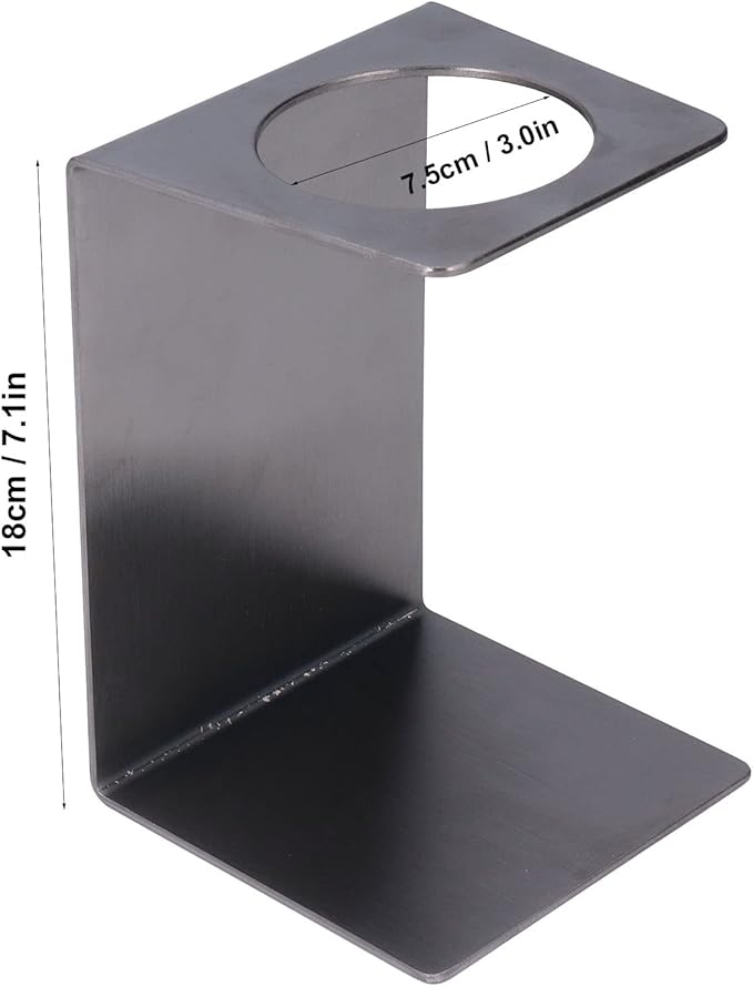 TOPINCN Stainless Steel Pour Over Coffee Dripper Stand, 7.1 inch Height, 3 inch Diameter, Compatible with Filter Cups and Hand Washing Pots (Black)