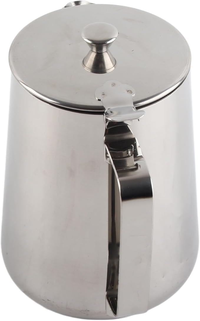 Espresso Steaming Pitcher, Stainless Steel Frothing Pitcher Milk Frothing Pitcher Jug with Lid Latte Coffee Art Tool (2000ml)