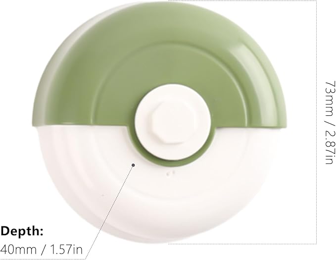 Coffee Paper Filter Holder, ABS Wall-mounted Adhesive Dustproof Coffee Filter Storage Container Organizer for 51/54/58mm Round Disposable Puck Screen Paper Filters, Green