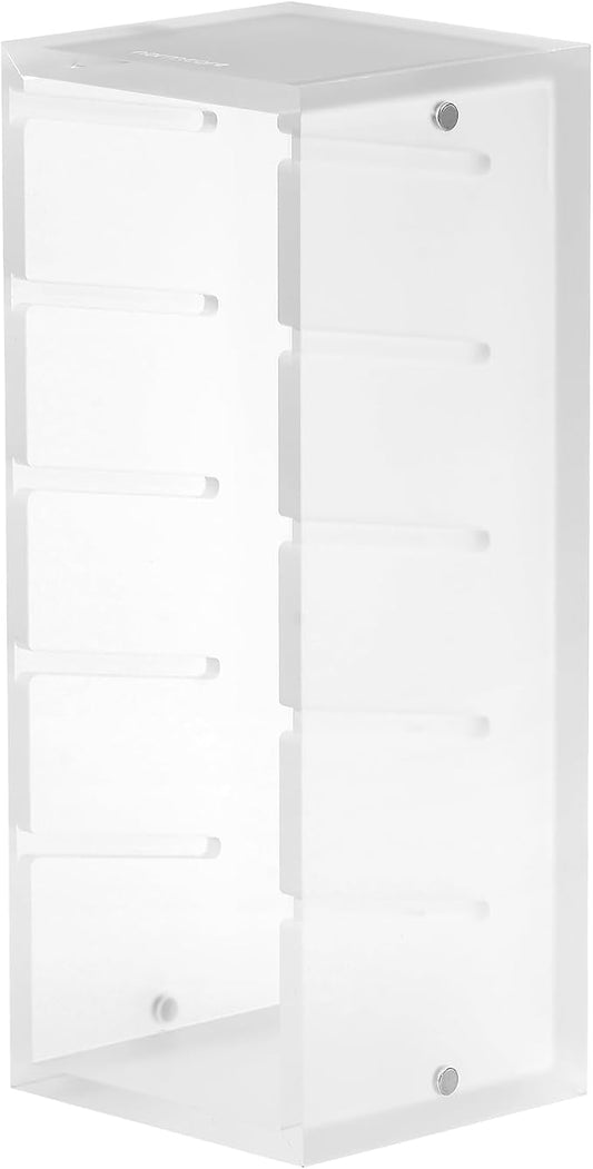Normcore 58mm Portafilter Basket Storage Holder, Holds 5 Espresso Filter Basket Rack Acrylic Stand for 58mm Portafilter Baskets, Frosted Clear