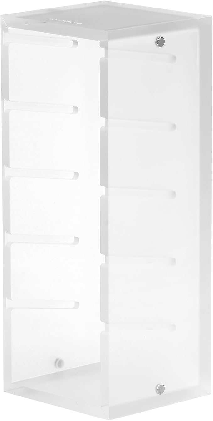 Normcore 51mm Espresso Filter Basket Stand, Holds 5 Espresso Filter Basket Rack Storage Holder Acrylic Stand for 51mm Portafilter Baskets, Frosted Clear