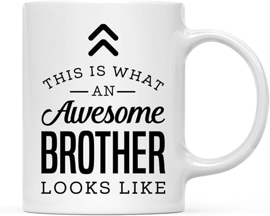 Andaz Press 11oz. Ceramic Coffee Tea Mug Thank You Gift, This is What an Awesome Brother Looks Like, 1-Pack, Birthday Christmas Gift Ideas Coworker Him Her, Includes Gift Box
