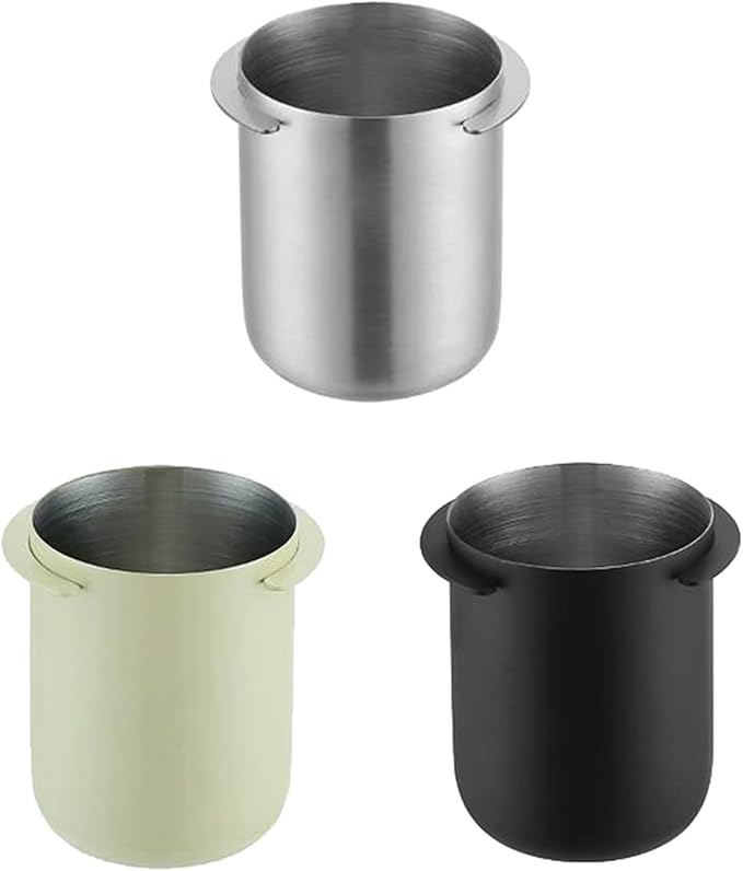 Noteflora Stainless Steel Espresso Dosing Cup 58Mm Coffee Measuring Jug Compatible With For Breville Dual Boiler Oracle Touch Flair 58 Rocket (White)