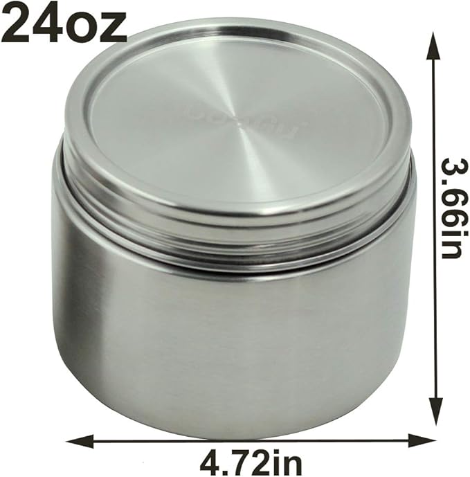 CoaGu 24oz Coffee Container: BPA-Free, Dishwasher Safe, Airtight 18/8 Stainless Steel Lunch Storage Solution