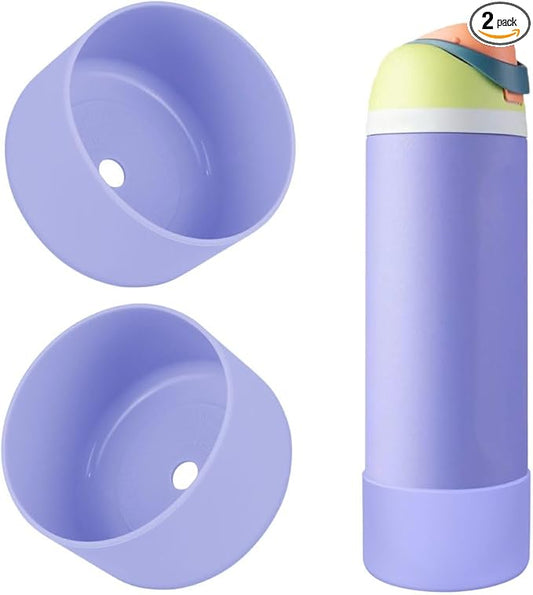 2PCS Silicone Water Bottle Boot, Compatible with Owala 24oz 32oz 40oz, Protective Anti-Scratch & Anti-Dent No Noise Sleeve Cover for FreeSip/Twist/Flip Water Bottles (Retro Boardwalk, 24oz)