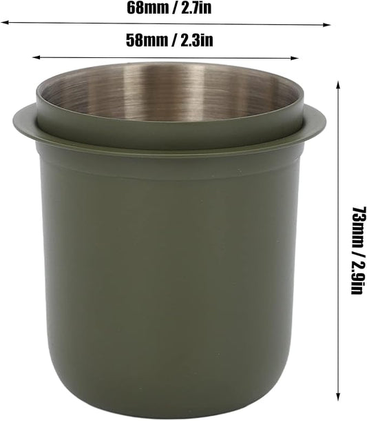 58mm Stainless Steel Dosing Cup, Espresso Coffee Powder Cup Crema Coffee Tool for Coffee Machine(#2)