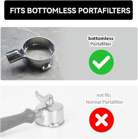 58mm Espresso Filter Basket and Espresso Puck Screen,18g Spherical Bottom Design for Even Espresso Extraction Fits Most 58mm Portafilter/Tamper/coffee maker
