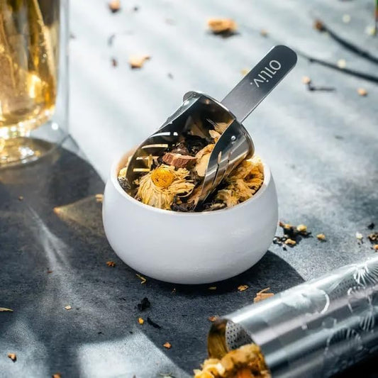 Tea Infuser Spoon For Loose Leaf Tea Stainless Steel Tea Diffuser Long-Handle Tea Filter Easy to Carry Tea Strainer (Gold)