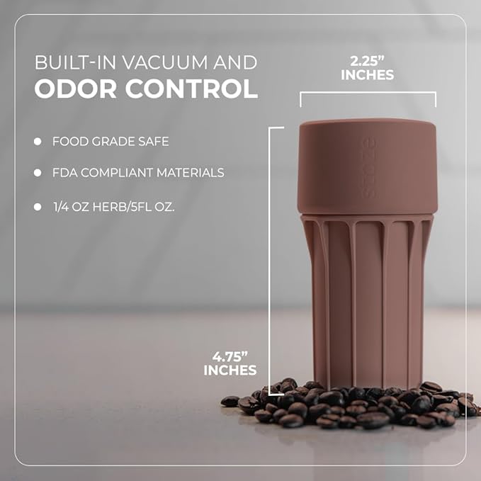 Staze Air Tight Smell Proof Container (148ml) – Vacuum Seal Stash Jar - Waterproof Food Storage Canister, Portable Small Smell Proof Jar for Coffee, Herb, Spice & Gummies - (COSMIC TRIO)