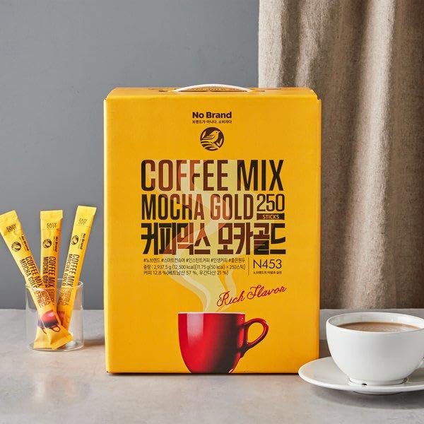 LENITH Korean Mocha Gold Mix Coffee 30 Sticks Instant Coffee Mix Home Cafe Sweet Coffee (0.4oz * 30 Sticks) Total 12.16oz