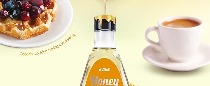 ALTist Allulose Syrup Sweetener – Zero Calorie Liquid Sugar Alternative, Keto, Vegan, Non-GMO, Plant-Based | 1:1 Sugar Replacement, No Net Carbs, Zero Fat, 17.7 fl oz - Honey