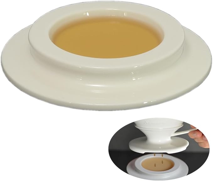 Pour Over Coffee Dripper Set V60#2 Ceramic Dripper + Dripping Tray (Dripping Tray)