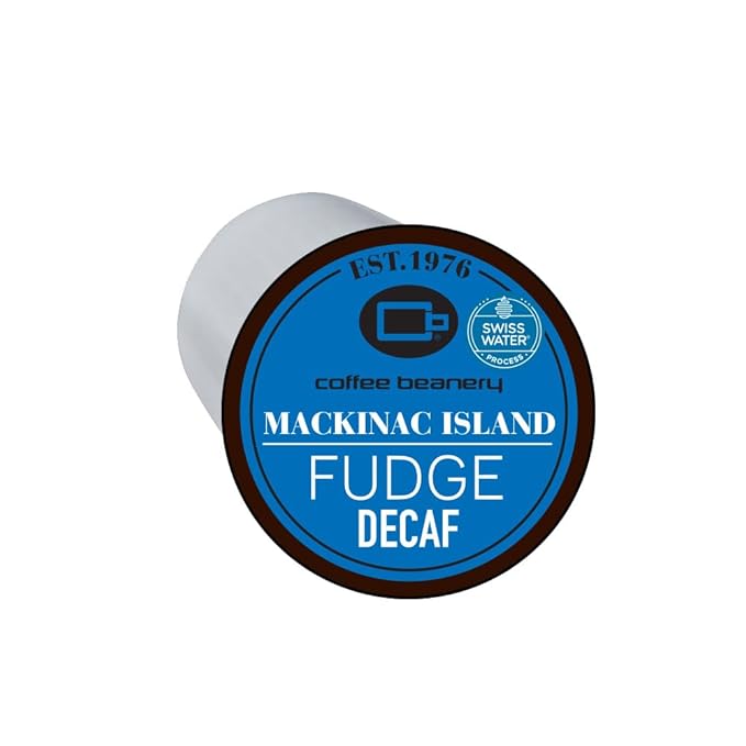 Mackinac Island Fudge Decaf Coffee Pods by Coffee Beanery | 192ct Bulk Flavored Decaf Coffee Pods Medium Roast Coffee Pods| 100% Specialty Arabica Coffee| Gourmet Coffee Pods