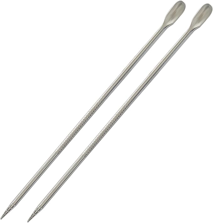 2 Pcs Latte Art Pen Cinnamon Pen for Barista, Stainless Steel Coffee Pen Latte Art Tools Barista Espresso Accessories for Coffee Bar Baristas Make Latte Cappuccino Macchiato