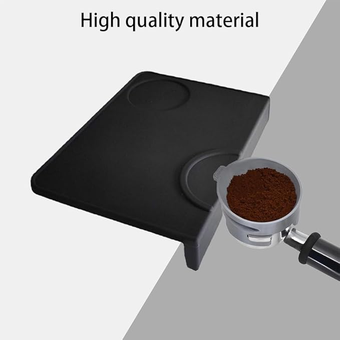 Espresso Tamper Mat,Non Slip Silicone Coffee Tamping Mat with Edge Protection,Reusable Countertop Tamping Mat,Tamp Mat for Table Corner,Coffee Shop,Kitchen,Baking House,Tea Room