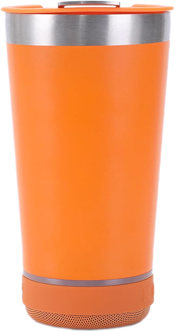 Tumbler with Lid and Bluetooth Speaker,Tumbler with Bluetooth Speaker,Leak-Proof Travel Mug,304 Stainless Steel Insulated Tumbler with Detachable Wireless Speaker