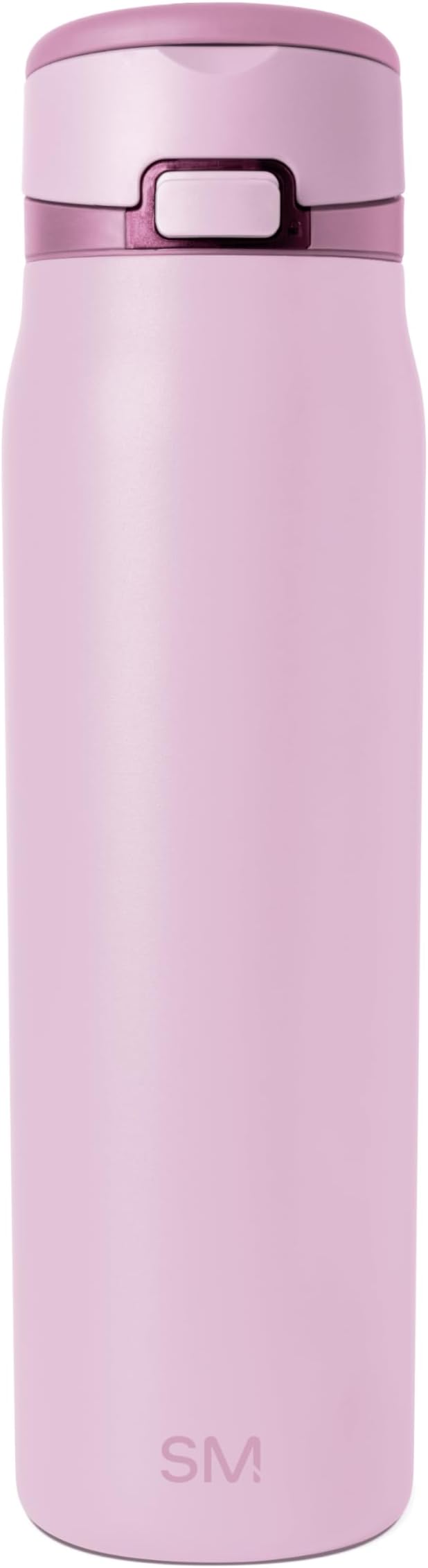 Simple Modern Mesa Loop Water Bottle with Covered Straw and Handle | 30oz Cup Holder Friendly Insulated Stainless Steel Bottles for Travel, Sports and School | Pink Champagne